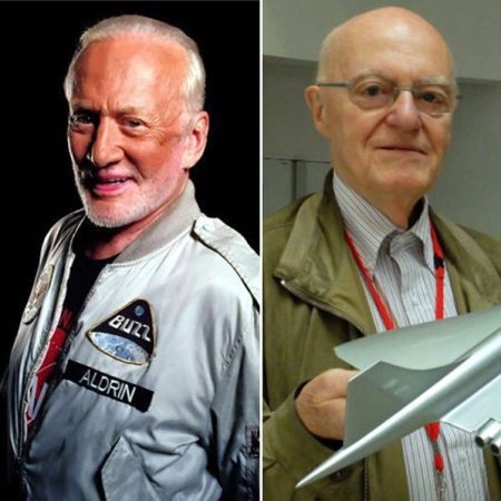 L’Aéro-Club de France décore Buzz Aldrin et Jean Pinet