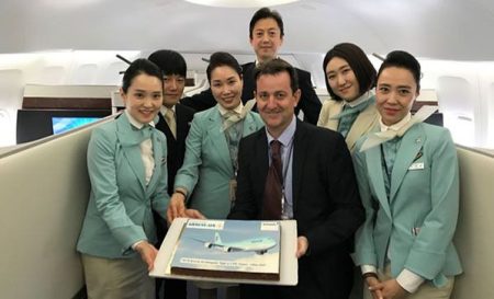 Korean Air accueille son Boeing 747-8i à Paris