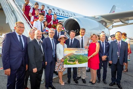 Nice Côte d’Azur a accueilli son premier vol direct depuis la Chine