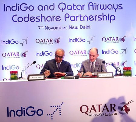 Qatar Airways signe un accord de partage de codes avec IndiGo
