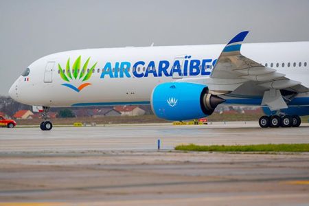 Le nouvel A350-1000 d’Air Caraïbes effectue son vol de lancement vers Fort-de-France