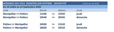 La compagnie Chalair ouvre une ligne Montpellier – Poitiers