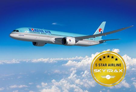 Korean Air élue Compagnie aérienne 5 étoiles par Skytrax