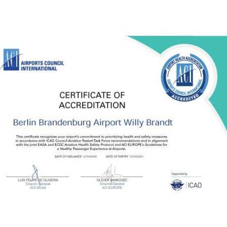 BER offers passengers the highest levels of hygiene: Certificates confirm health protection for travelers