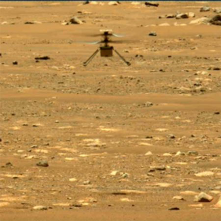 Mission Mars 2020 : l’instrument français supercam enregistre le son du 4ème vol d’Ingenuity !