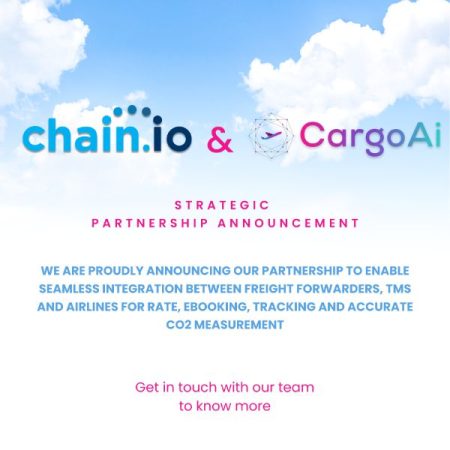 CargoAi : strategic technology partnership with Chain.io