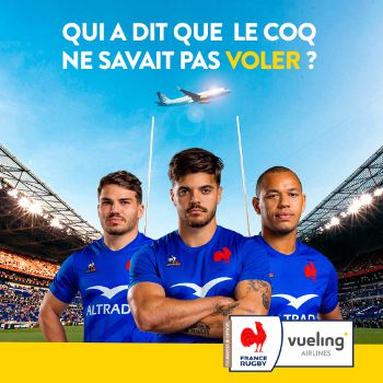 Vueling marque l’essai et devient la Compagnie Officielle de France Rugby