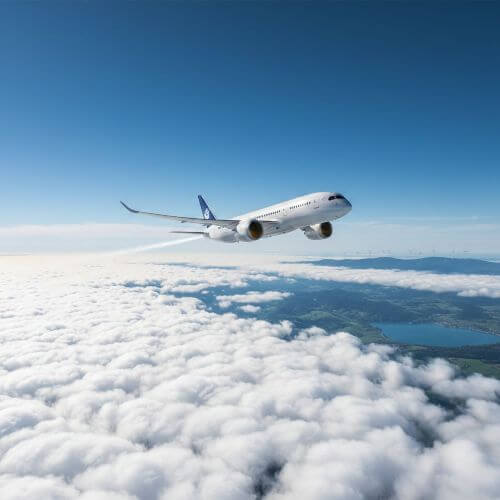 airplane clouds blue sky D-KULT Project: Making Air Transport Climate-Friendly