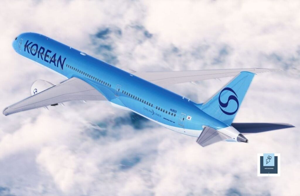 Boeing Dreamliner de Korean Air en vol