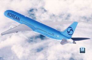 Boeing Dreamliner de Korean Air en vol