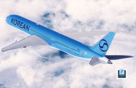 Boeing Dreamliner de Korean Air en vol
