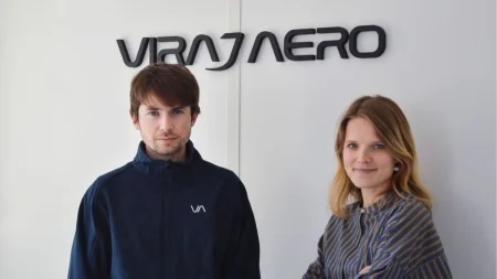 Joseph Risson et Mathilde Bouilloux, cofondateurs de Viraj Aero
