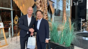 From left: Jost Lammers CEO Munich Airport and Hironori Kagohashi, President & CEO Centrair, Nagoya © Munich Airport