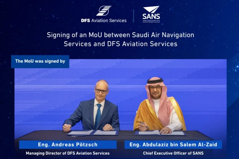signature mou dfs sans andreas poetzsch eng abdulaziz al said SANS and DFS Aviation Services Partner for Future ATM